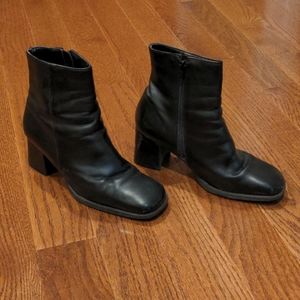 Women's Leather Heel Boots